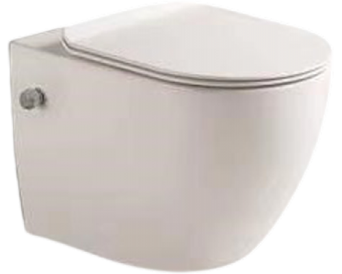 Унитаз подвесной SantiLine SL-5002SM-BD безободковый, с микролифтом