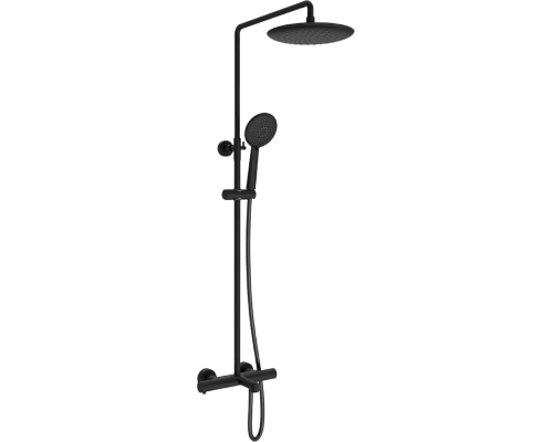 Душевая стойка Vincea Desire VSFS-1D1TMB с термостатом, черная матовая