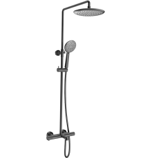 Душевая стойка Vincea Desire VSFS-1D1TGM с термостатом, вороненая сталь