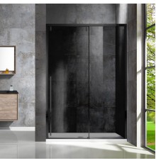 Душевая дверь в нишу Vincea Lugano VDS-1L120CGB-1 120 см, профиль черный, стекло серое