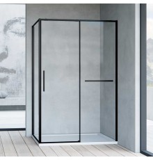 Душевой уголок Vincea Slim Soft VSR-1SS9014CLB 140x90, профиль черный, стекло прозрачное