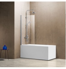 Шторка на ванну Vincea VSB-11800CL 80 см, профиль хром, стекло прозрачное