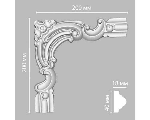 Угол DECOMASTER 97010-6 (200*200*18мм)