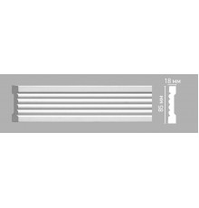 Молдинг гладкий DECOMASTER 97206 (85х18х2400мм)