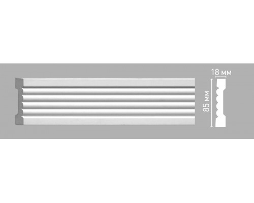 Молдинг гладкий DECOMASTER 97206 (85х18х2400мм)