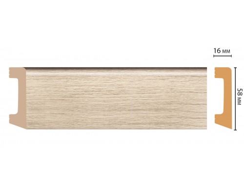 Плинтус напольный DECOMASTER D234-72ДМ (58*16*2400мм)
