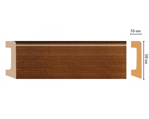 Плинтус напольный DECOMASTER D234-75ДМ (58*16*2400 мм)