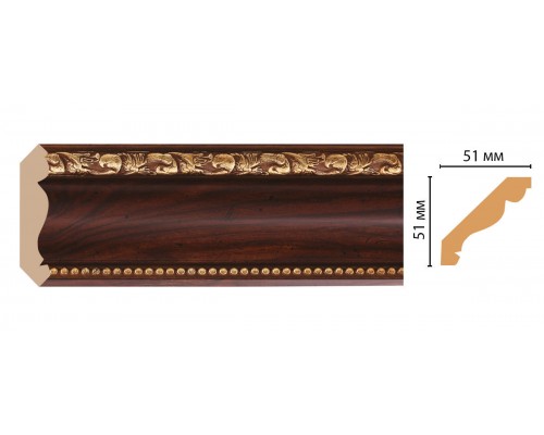 Плинтус потолочный DECOMASTER 155-1084 (50*50*2400мм)