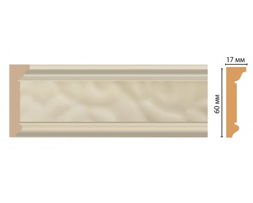 Плинтус потолочный DECOMASTER D216-61 (60*17*2400мм)
