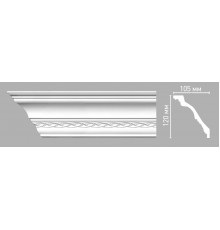Плинтус потолочный с рисунком DECOMASTER 95107 (125х130х2400мм)