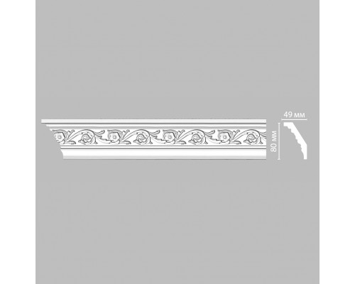 Плинтус потолочный с рисунком DECOMASTER DT-14F гибкий (80*49*2400мм)