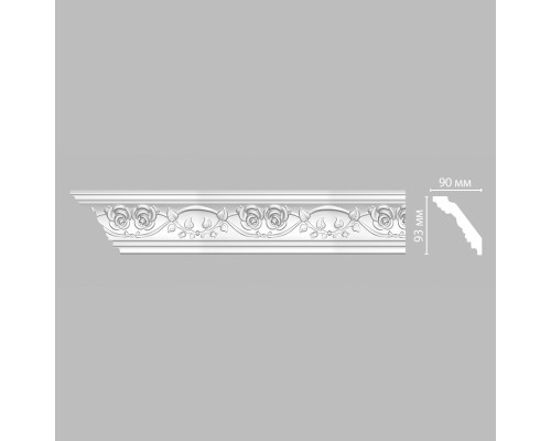 Плинтус потолочный с рисунком DECOMASTER DT-9816 (93*90*2400мм)