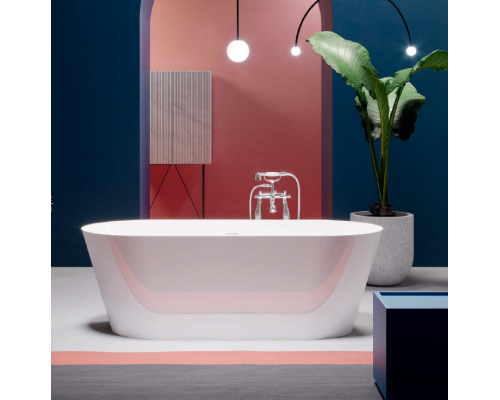 Gruppo Treesse Inka Ванна 180x80xh60 см. овальная  отдельностоящая акриловая, со щелевым переливом, цвет: белый глянцевый. V388BL