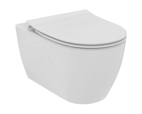 Ideal Standard I.life O Унитаз подвесной 35x53см, безободковый, смыв HydroTwist, крепление EasyFix+, цвет: белый. T568001