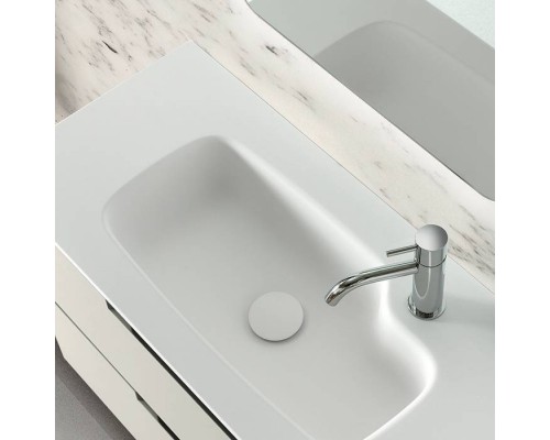 Oasis Profilo Композиция №19 Комплект мебели 140х38х h205см., подвесной, цвет: белый матовый/Хром.