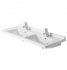 Duravit Starck 3 Раковина 130х48.5 см, с 1 отв., двойная, цвет: белый. 0332130000