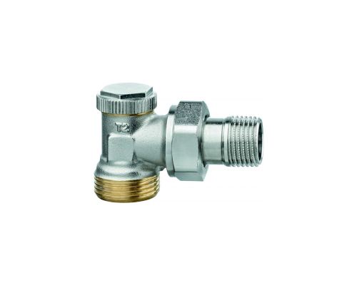 Радиаторный запорно-регулирующий клапан REGUTEC F,G 3/4 х R 1/2 угловой, латунь 0333-02.000