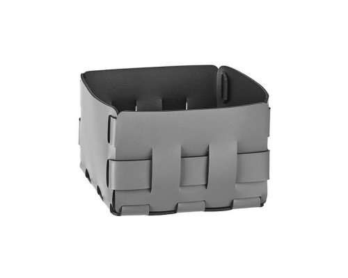 ADJ Корзинка Mini Bottega, 19x19xH13 см., цвет: серый/черный. 1019.03/01