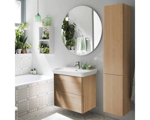 Burgbad Iveo База подвесная с керамическим умывальником с 1 отв под смес. 80х49.2х72.1см.2 выдв ящика, сифон в компл. F2747, цвет: кашемировый дубовый. SFEN080F2747G0161C0001*1