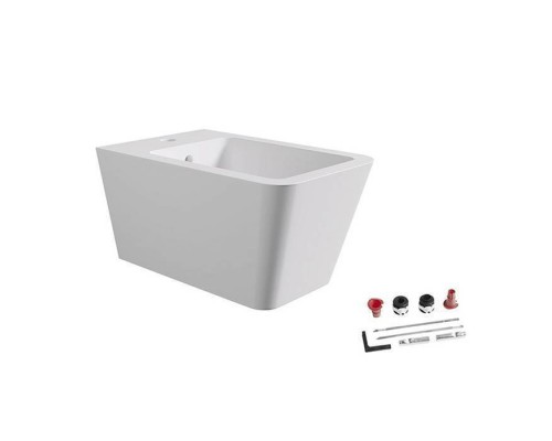 Alice Hide Square Биде подвесное 55х35см., с набором для крепления, цвет: белый матовый. 31220109SET