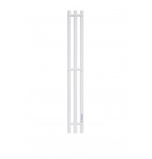 Полотенцесушитель электрический Tera Грация 150х1150 115x15 см, скрытое подключение, матовый белый RAL9016, I-образный, из стали, диммер