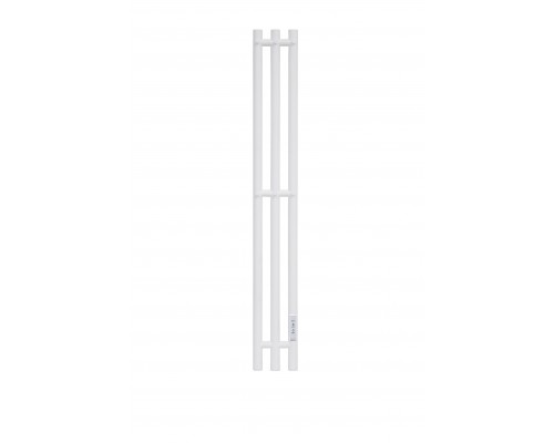 Полотенцесушитель электрический Tera Грация 150х1150 115x15 см, скрытое подключение, матовый белый RAL9016, I-образный, из стали, диммер