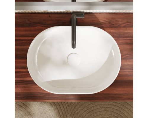 Hansgrohe Xuniva U Раковина-чаша 55х40см., без отв., накладная, без перелива, цвет: белый. 60166450 Hansgrohe Xuniva U Раковина-чаша 55х40см., без отв., накладная, без перелива, цвет: белый. 60166450