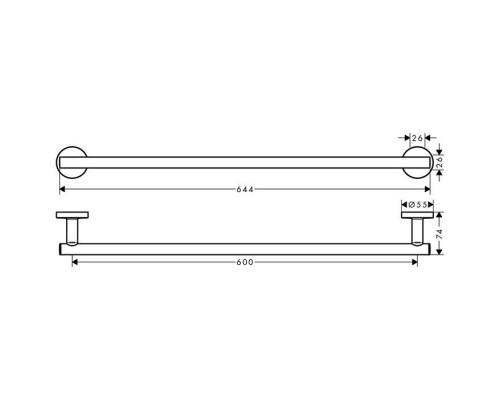 Hansgrohe Logis UA Полотенцедержатель 6осм., подвесной, цвет: хром. 41716000 Hansgrohe Logis UA Полотенцедержатель 6осм., подвесной, цвет: хром. 41716000