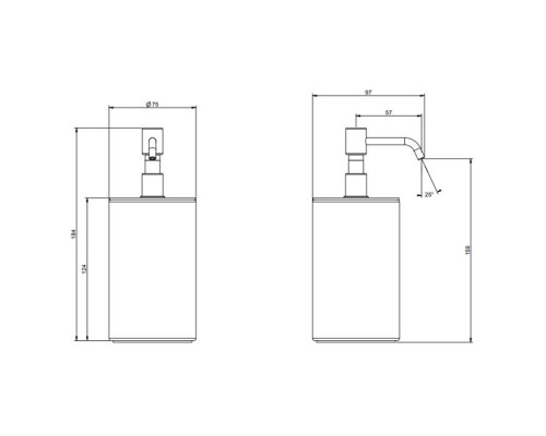 Gessi Rilievo Дозатор для жидкого мыла настольный, цвет: хром. 59537#031