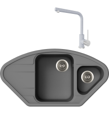 Комплект Мойка кухонная TopZero Angelina 960.510.15-49 Titan + Смеситель Donald titan 49