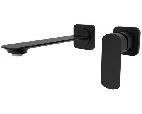 AQM6315MB Monza Смеситель для раковины 200 мм, настен., на 2 отв., Комплект, Черный матовый AQM6315MB
