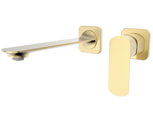 AQM6315BG Monza Смеситель для раковины 200 мм, настен., на 2 отв., Комплект, Brushed gold AQM6315BG
