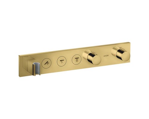 Axor Select Смеситель для душа, встраиваемый, термостатический, на 3 выхода,  530/90, (внешняя часть), цвет: полированное золото. 18356990
