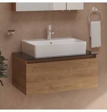 Тумба с раковиной VitrA Nuo 80 подвесная, золотой дуб