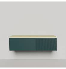 Salini Domino Тумба со столешницей, 140х50х40см., из S-Stone в сборе, крепеж; сифон; фасад: эмаль Ral6004, столешница: Ral1000. 27D114 Ral6004+Ral1000