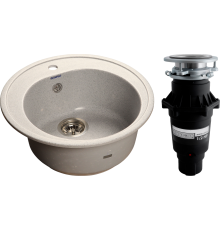 Комплект Мойка GranFest Rondo GF-R510 серый + Измельчитель Bone Crusher BC 810-SL Slim Line