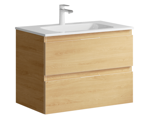 AQ ACC0175DZ Accent Тумба под умывальник, Дуб золотой, 750х454х558 мм ACC0175DZ