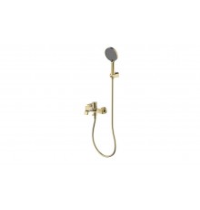 AQM6412BG Asti Смеситель для ванны, с душевым набором, Ø120 мм, 3 режима, Brushed gold AQM6412BG