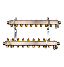 Комплект коллекторов Danfoss SSM-9 с кронштейнами для 9 контуров. 088U0979