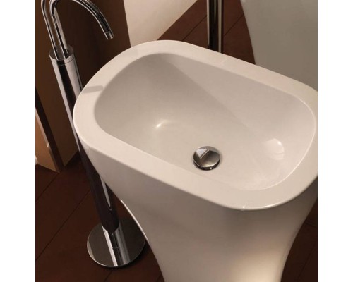 Kerasan Aquatech Раковина 60 см, без отв., с креплением и сифоном, цвет: белый. 374201