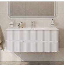 Тумба с раковиной Cezares Duet 120 bianco lucido, раковина Cezares CZR-8095-120