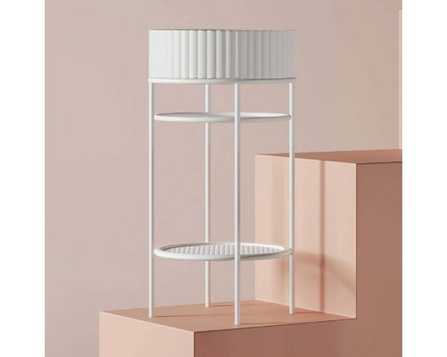 Artceram VOGUE Металическая структура Oslash;44хh72,5см с раковиной Millerighe без отв. под смеситель, с сетчатой полочкой, напольный, цвет: белый матовый. OSL010 01 00, ACA058 05 Artceram VOGUE Металическая структура Oslash;44хh72,5см с раковиной Millerighe без отв. под смеситель, с сетчатой полочкой, напольный, цвет: белый матовый. OSL010 01 00, ACA058 05