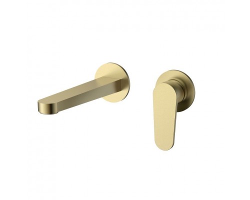 AQM6915BG Novara Смеситель для раковины настенный на 2отв., цвет золото шлифованное AQM6915BG