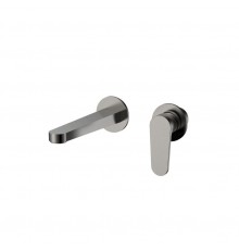 AQM6915GM Novara Смеситель для раковины настенный на 2отв., цвет металл AQM6915GM