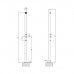 Gessi Origini Внешние части для уличной душевой стойки на 2 выход, цвет Steel Brushed . 63210#239