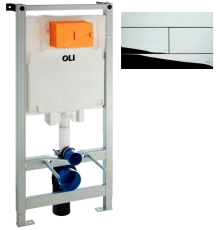 Система инсталляции для унитазов OLI Oli 80 300572mSl00 с кнопкой смыва Slim, хром глянец