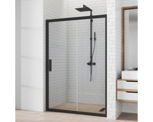 Душевая дверь в нишу Kubele DE019 D2-CLN-BLMT 115 см, профиль матовый черный