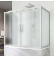 Шторка на ванну Kubele DE019 P4U-MAT-MT, 160х70 см, профиль матовый хром