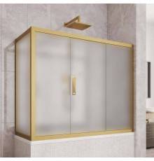 Шторка на ванну Kubele DE019 PR3-MAT-BR, 170х75 см, профиль бронза