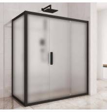 Душевой уголок Kubele DE019 R3-MAT-BLMT 140х100 см, профиль матовый черный